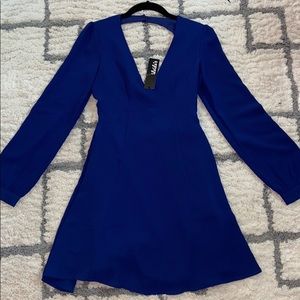 Lulu’s Blue Long Blouse Sleeve Dress